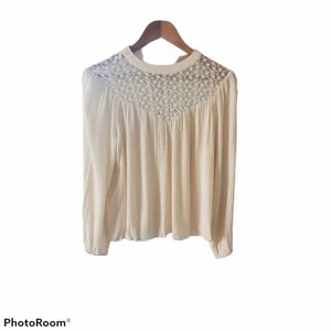Altard State Ivory Lacey Blouse Size Small